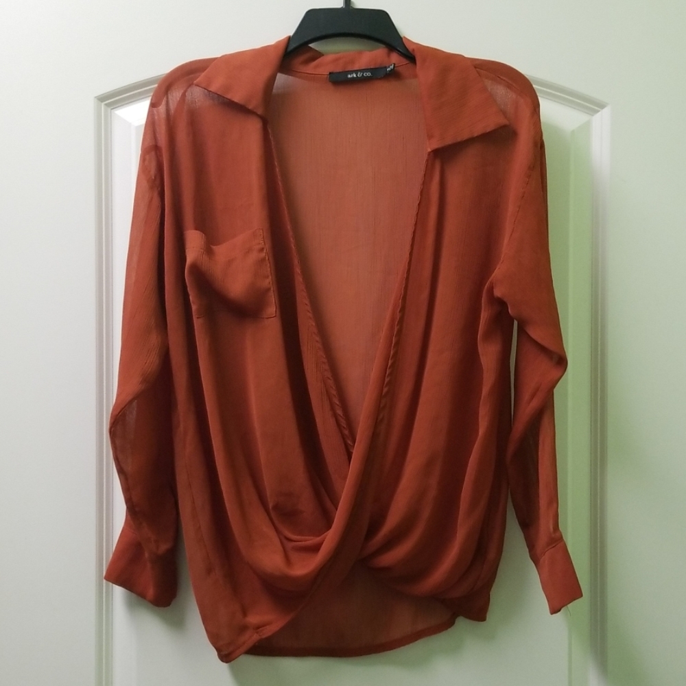 Orange Sheer Shirt